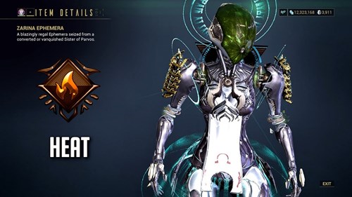 Warframe Ephemera list