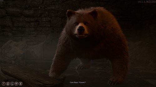 an image of Halsin in bear form locked up in Baldur's Gate 3