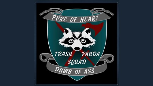 Image of the Trash Panda emblem decal in Armored Core 6