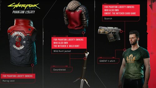 The Cyberpunk 2077: Phantom Liberty Witcher-themed rewards