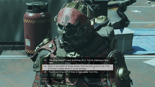 Persuasion dialogue in Starfield