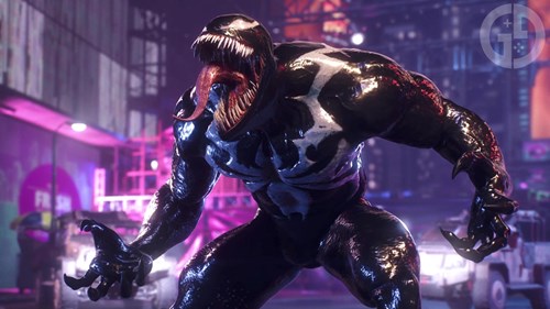 Playing as Venom in Spider-Man 2, about to fight the Hunters