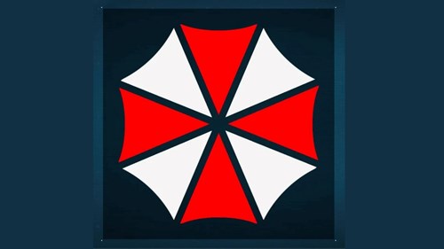 Image of the Umbrella Corp emblem in Armored Core 6