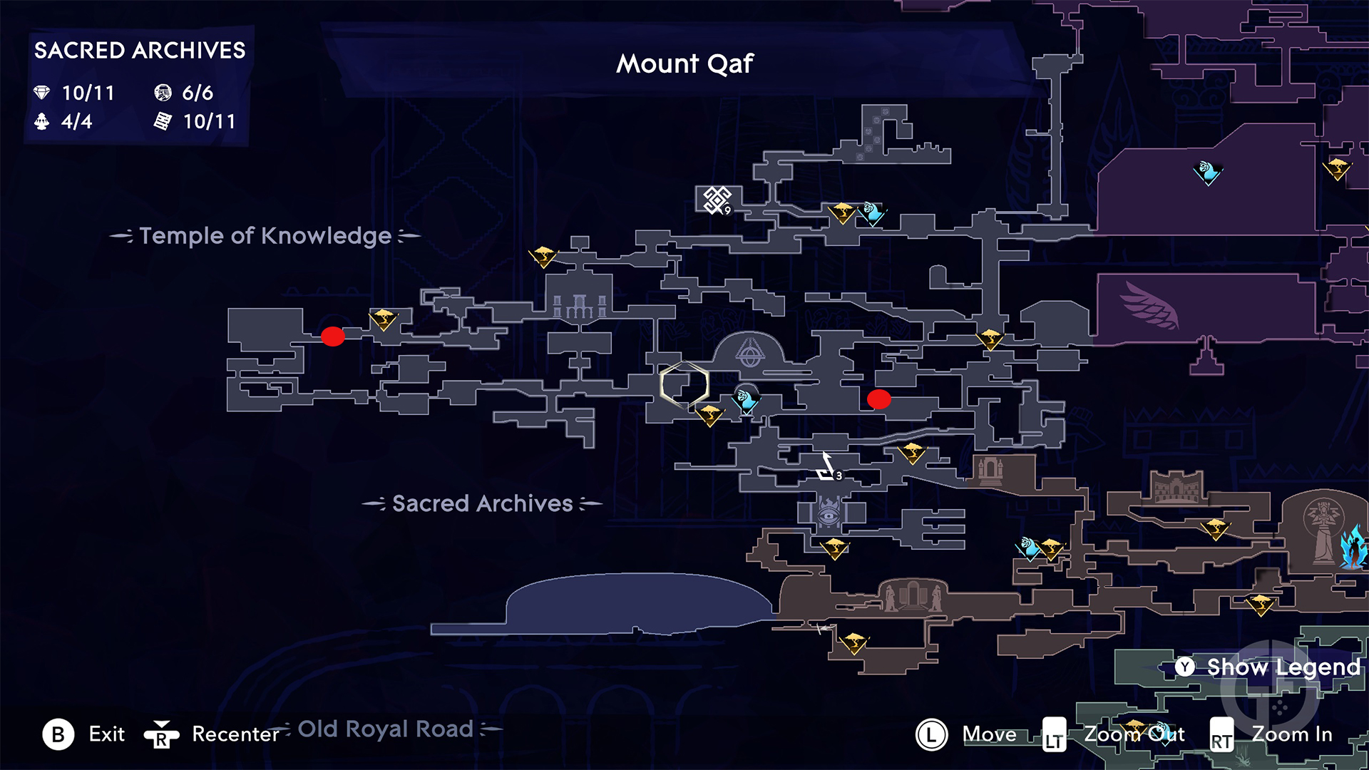 Sacred Archives map