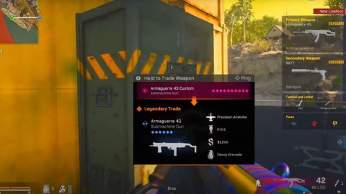 Using a Weapon Trade Station in Warzone