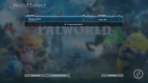 Palworld how to change difficulty