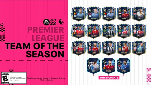 FIFA 23 Premier League TOTS players